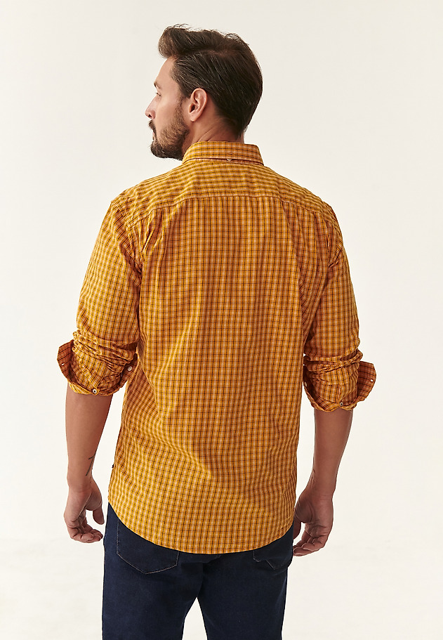 MEN'S CHECKERED SHIRT CHARLES 1 CLASSIC MEN'S CHECKERED SHIRT CHARLES 1 CLASSIC YELLOW 2