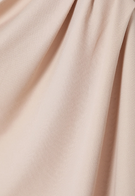 KNITTED BLOUSE WITH RUFFLED NECKLINE — MELISA BEIGE 2