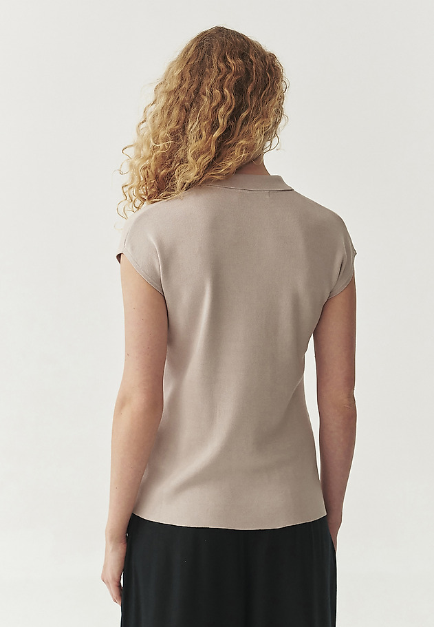 VISCOSE YARN BLOUSE - ZENIA VISCOSE YARN BLOUSE - ZENIA BEŻOWY 2