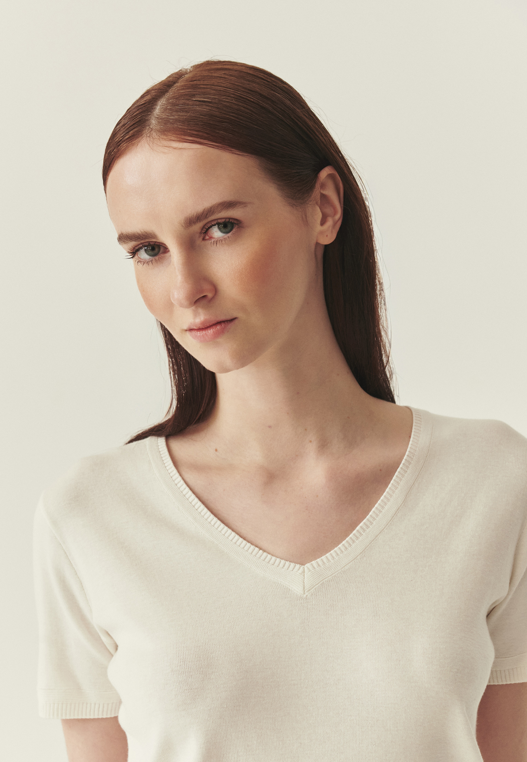 bluză tricotată pentru femei EMIS ALB 2