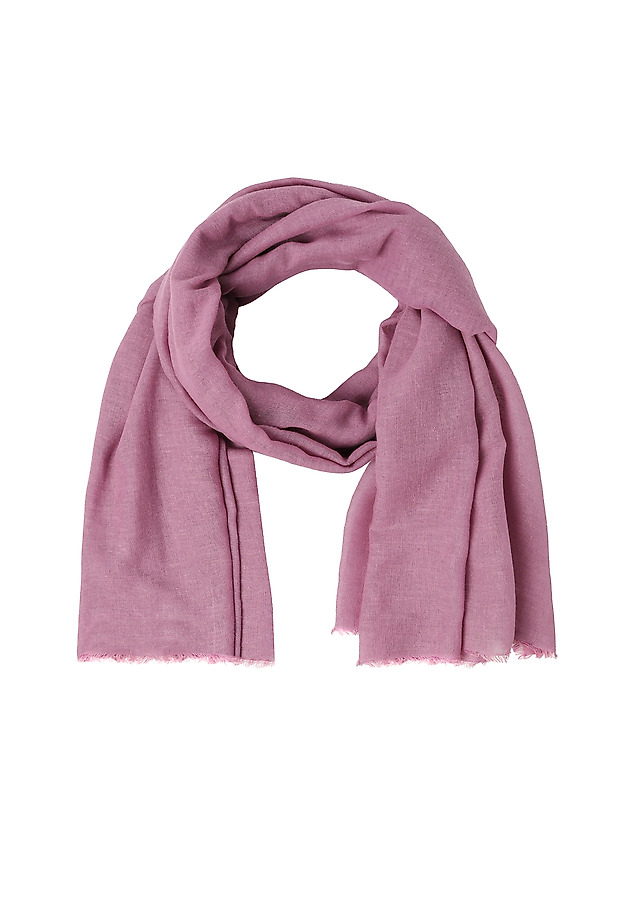LADIES' COTTON AND LINEN SCARF - VIDA 1 LADIES' COTTON AND LINEN SCARF - VIDA 1 FIOLETOWY 3