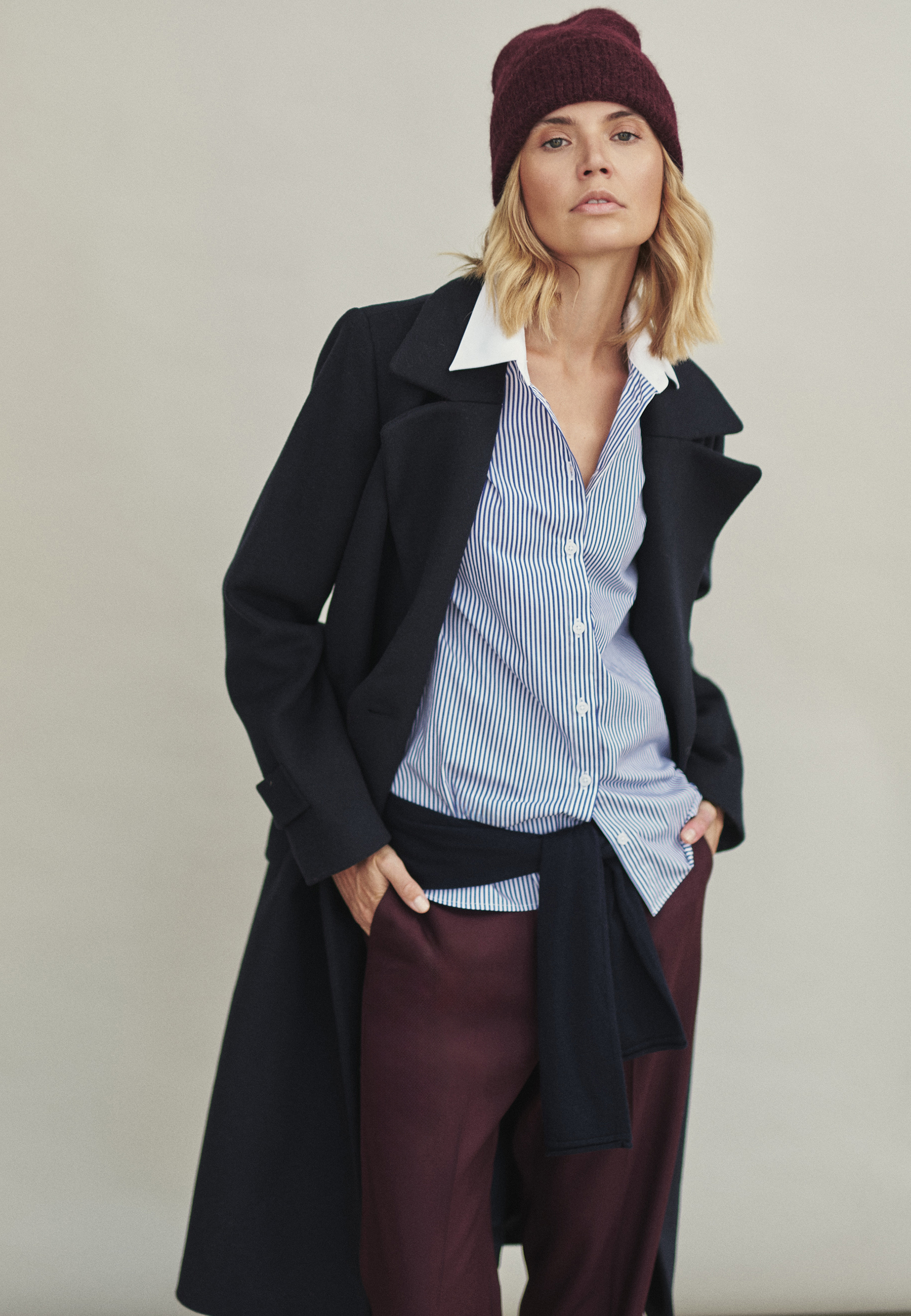 KLASYCZNA CZAPKA Z WEŁNĄ I ALPAKĄ - ROSKA CZERWONY 2