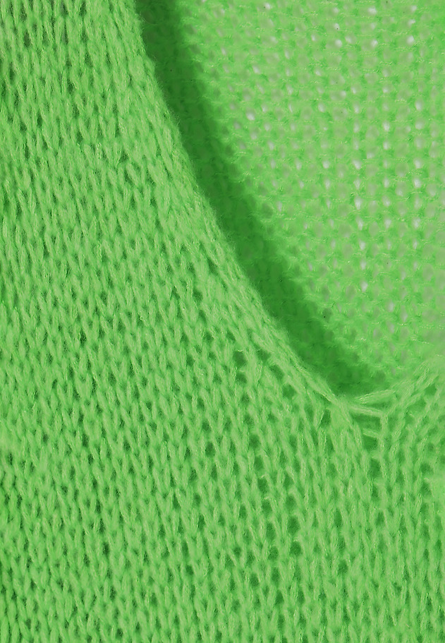 LOOSE SWEATER WITH VISIBLE WEAVE BAJANA LOOSE SWEATER WITH VISIBLE WEAVE BAJANA ZIELONY 7
