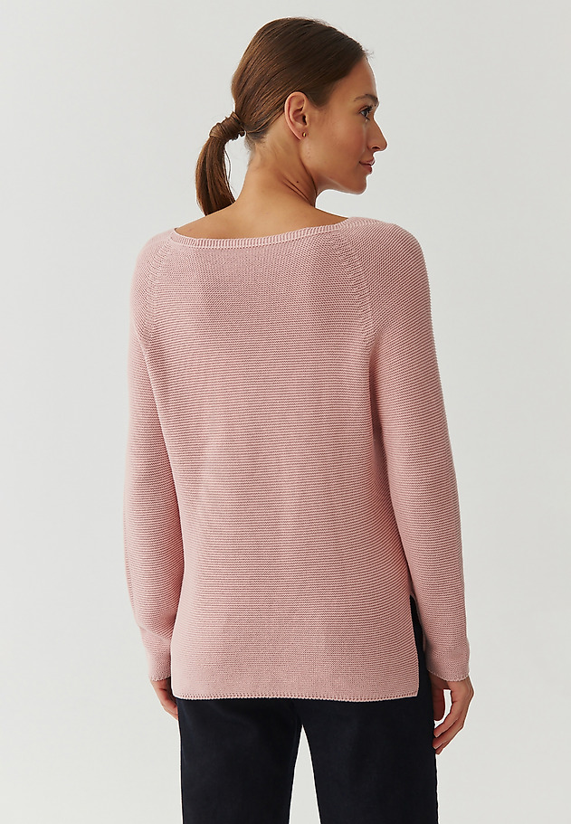 LADIES’ SWEATER WITH V-SHAPED NECKLINE - BORI LADIES’ SWEATER WITH V-SHAPED NECKLINE - BORI RÓŻOWY 4