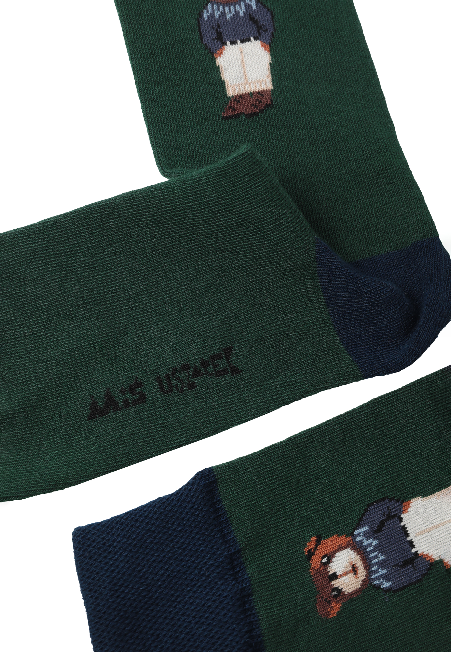 BAWEŁNIANE SKARPETKI MĘSKIE Z MISIEM USZATKIEM — MISIERETKI 7 MULTIKOLOR 2