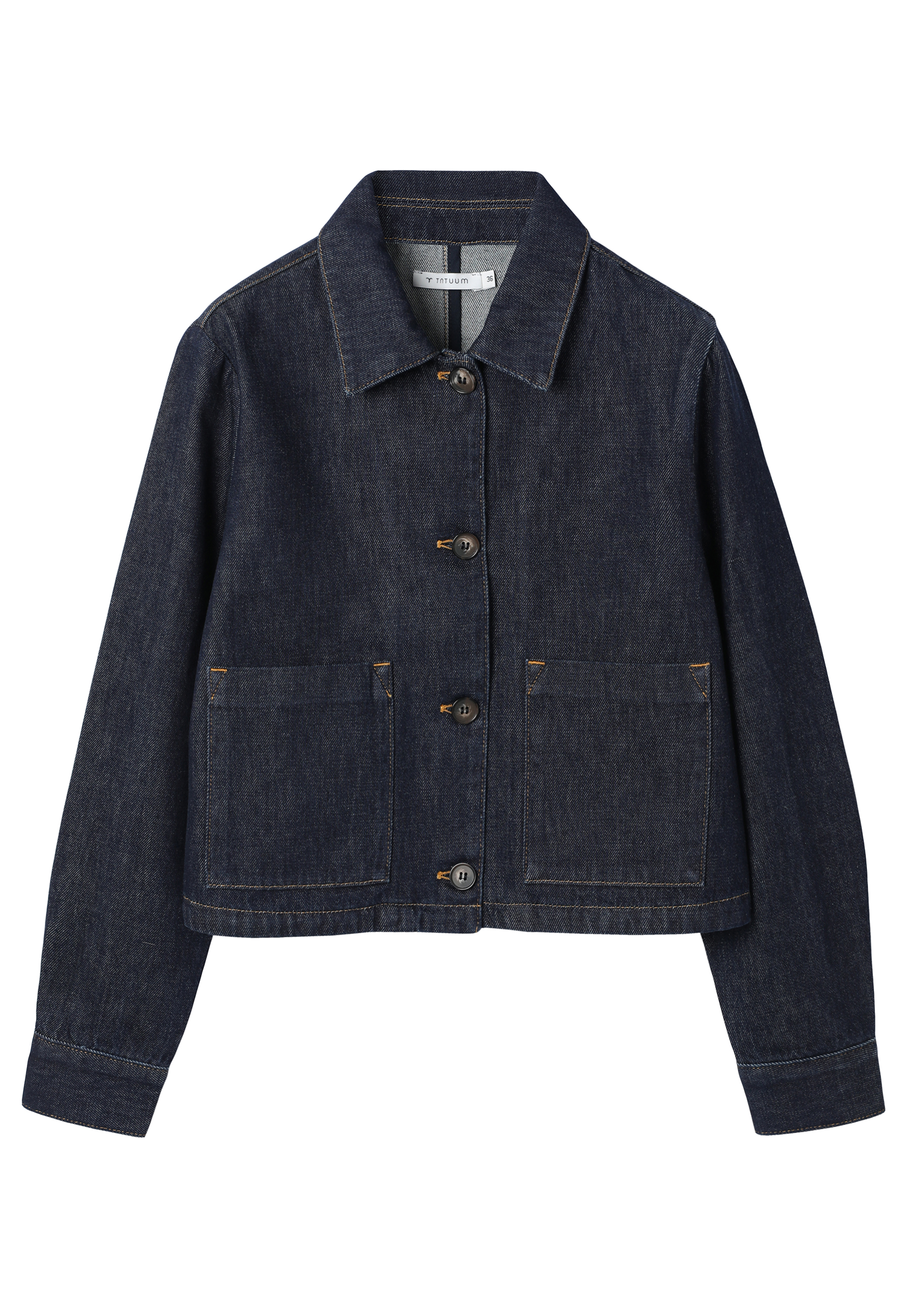 DENIMOWA KURTKA O PUDEŁKOWYM KROJU - BOXA GRANATOWY 2