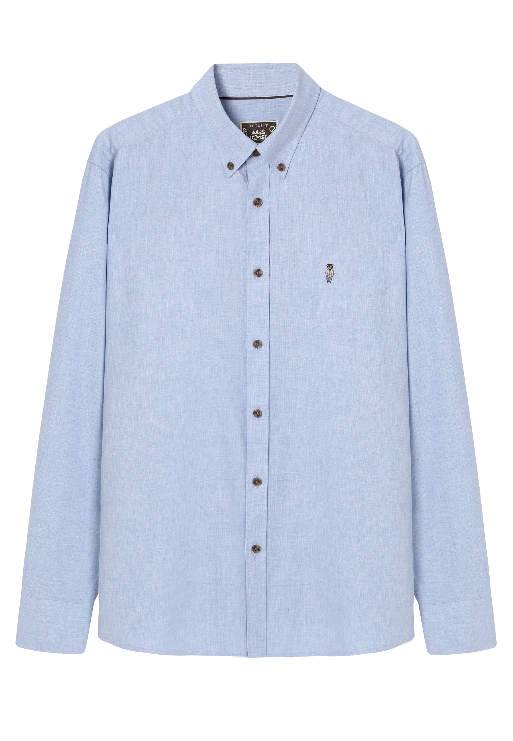 BAWEŁNIANA KOSZULA MĘSKA - MARCO CLASSIC NIEBIESKI 2