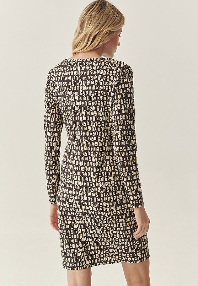 PENCIL DRESS WITH ORIGINAL DESIGN - KILIG PENCIL DRESS WITH ORIGINAL DESIGN - KILIG BROWN 4