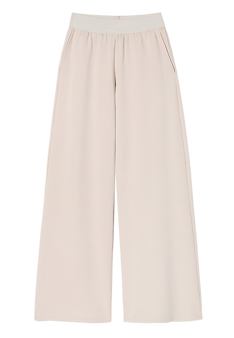 LADIES’ WIDE LEG TROUSERS - NAKE BEIGE 2