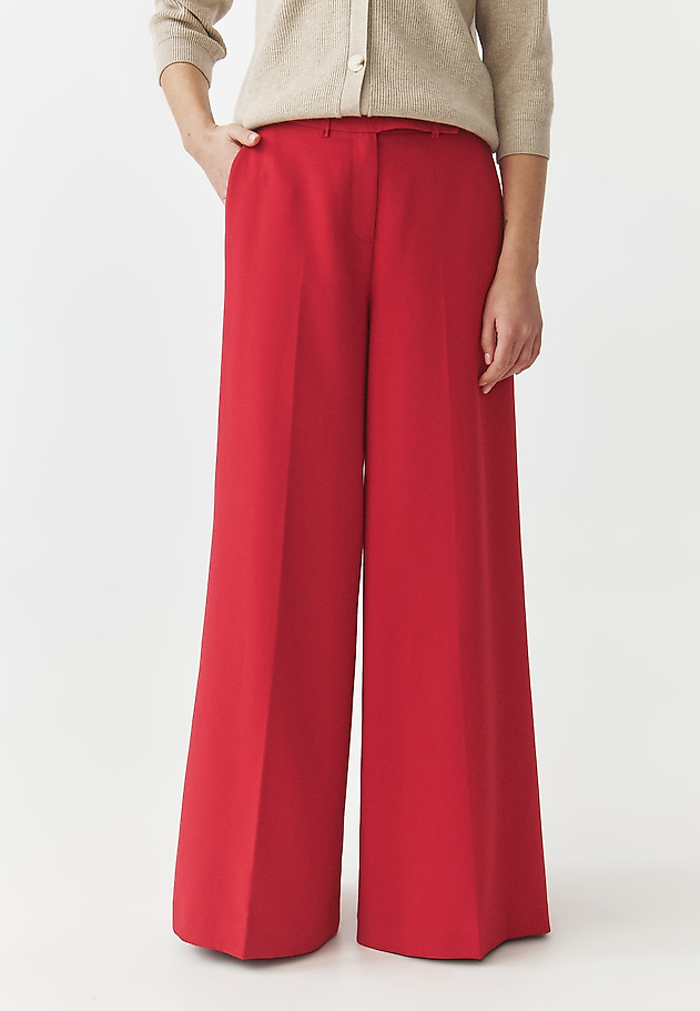 ELEGANT TROUSERS WITH A WIDE LEG — MANIKIMIA 1 ELEGANT TROUSERS WITH A WIDE LEG — MANIKIMIA 1 CZERWONY 3