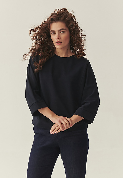 DZIANINOWA BLUZA Z BAWEŁNĄ -SULEN DZIANINOWA BLUZA Z BAWEŁNĄ -SULEN