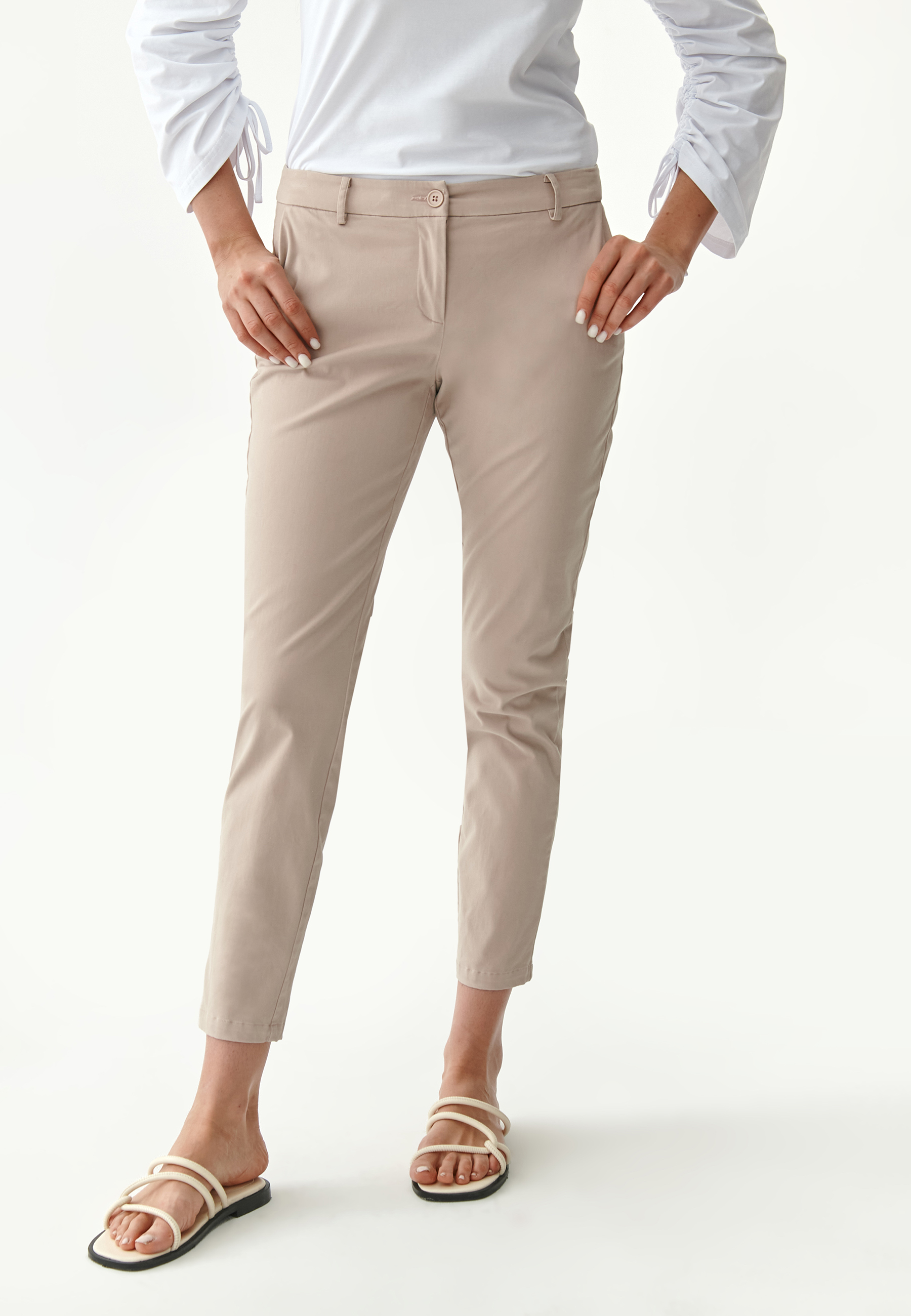 DÁMSKÉ KALHOTY CHINOS MISATI 1 BÉŽOVÁ 2