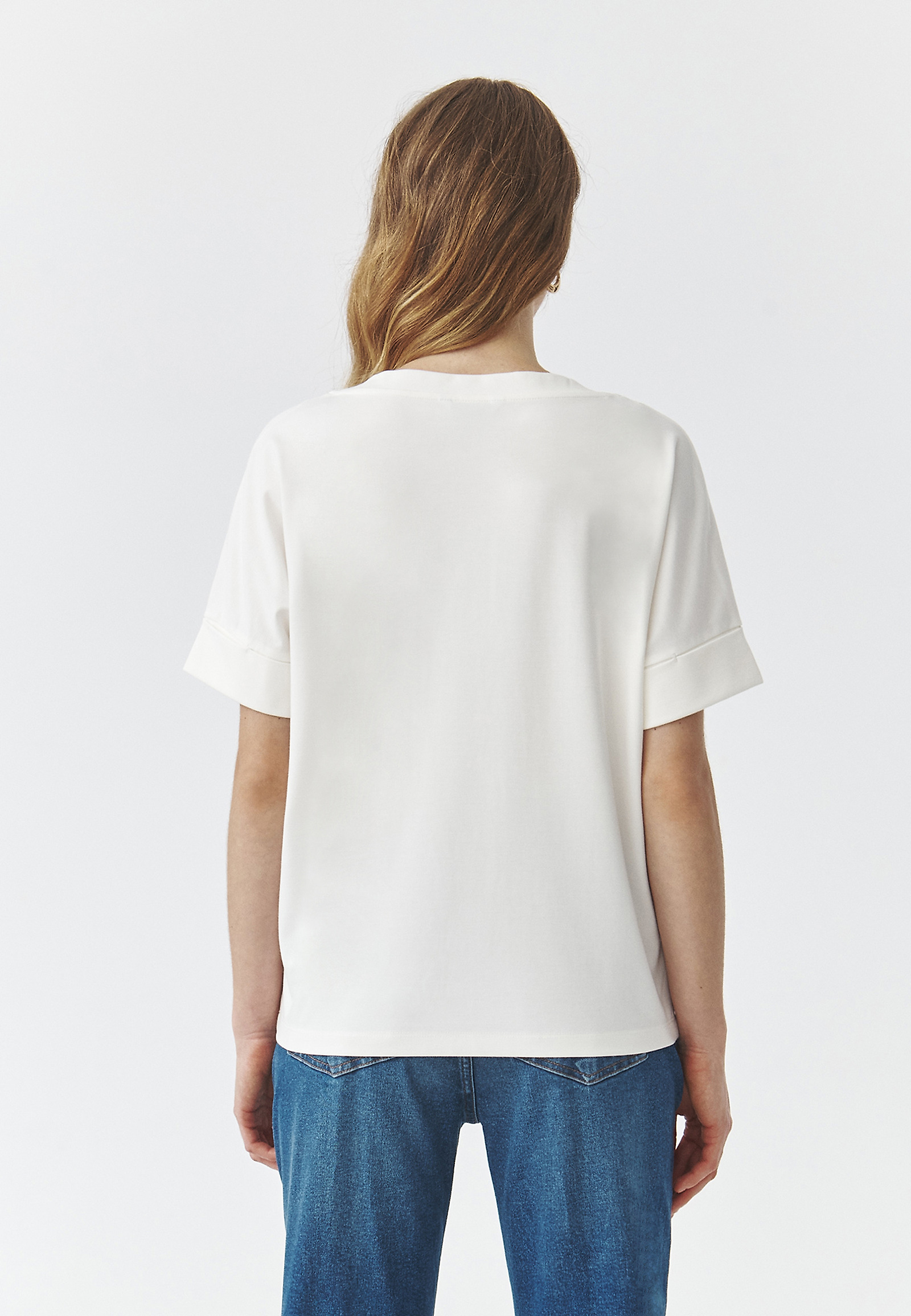 BLUZA ŠKATLASTEGA KROJA - BOW BLUZA ŠKATLASTEGA KROJA - BOW ECRU 107708