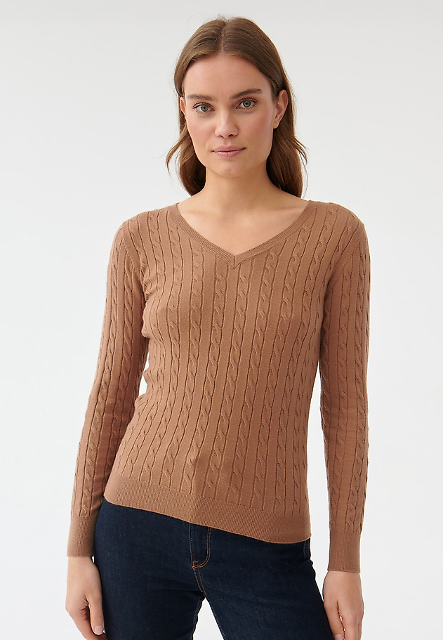 SWETER DAMSKI W SEREK WIRO SWETER DAMSKI W SEREK WIRO BEŻOWY 3