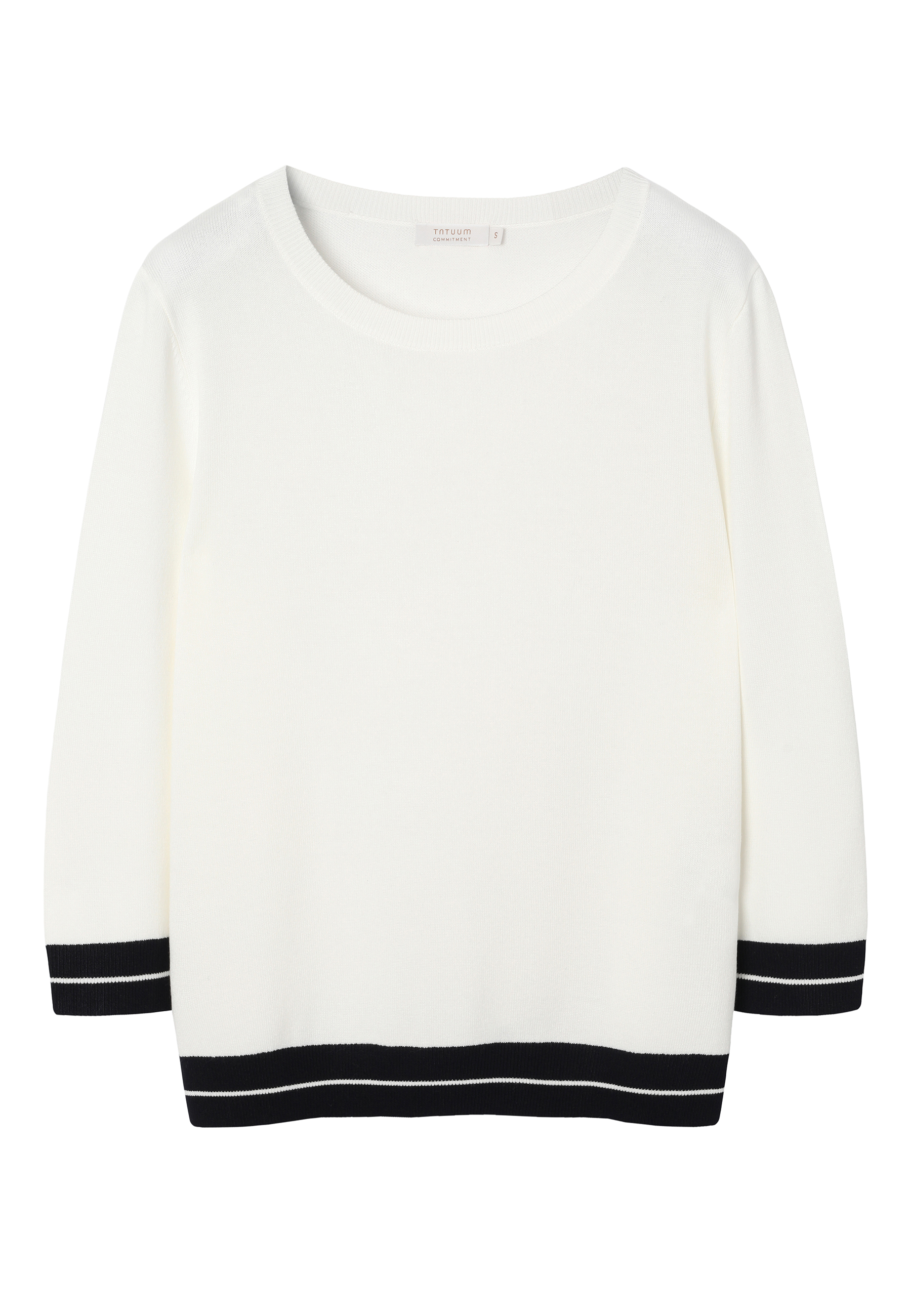 KNITTED BLOUSE MADE OF LENZING™ ECOVERO™ VISCOSE - AKI ECRU 2