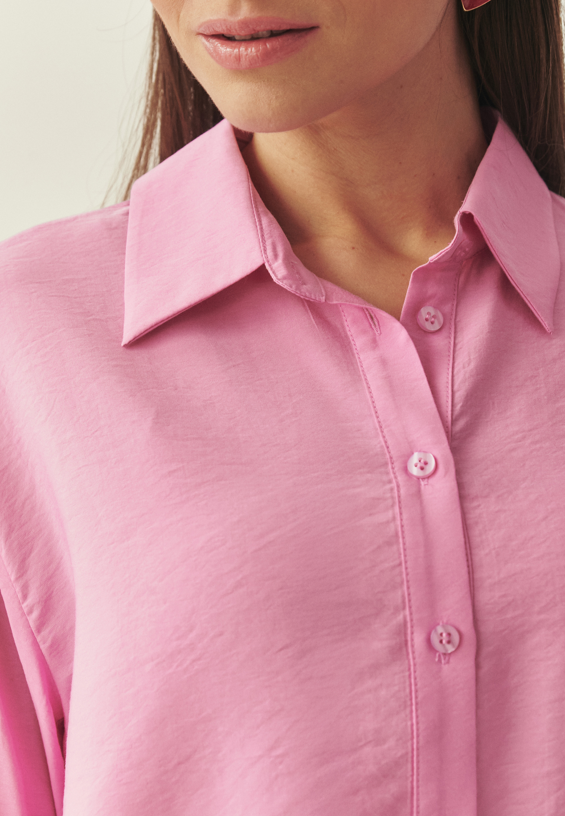 KOSZULA Z WISKOZĄ LENZING™ ECOVERO™ - FREDO RÓŻOWY 2