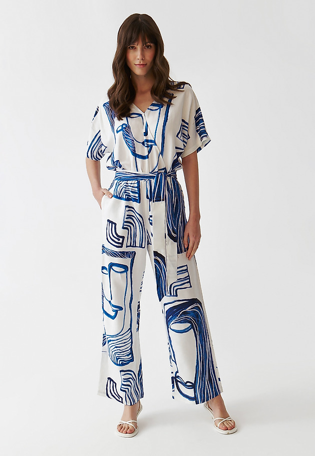 PATTERNED LADIES’ JUMPSUIT WITH KIMONO SLEEVES - KATALIN 1 PATTERNED LADIES’ JUMPSUIT WITH KIMONO SLEEVES - KATALIN 1 MULTICOLOR 1