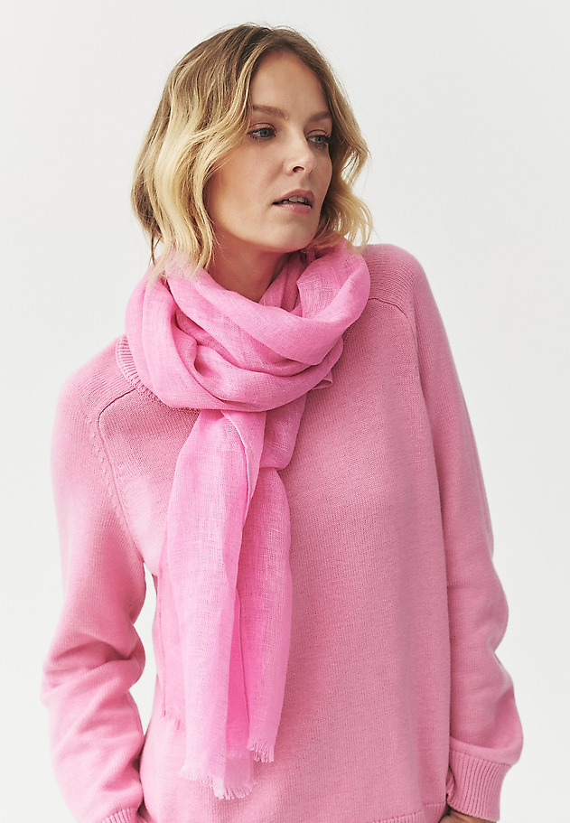 LINEN SCARF - LAMBI LINEN SCARF - LAMBI RÓŻOWY 1