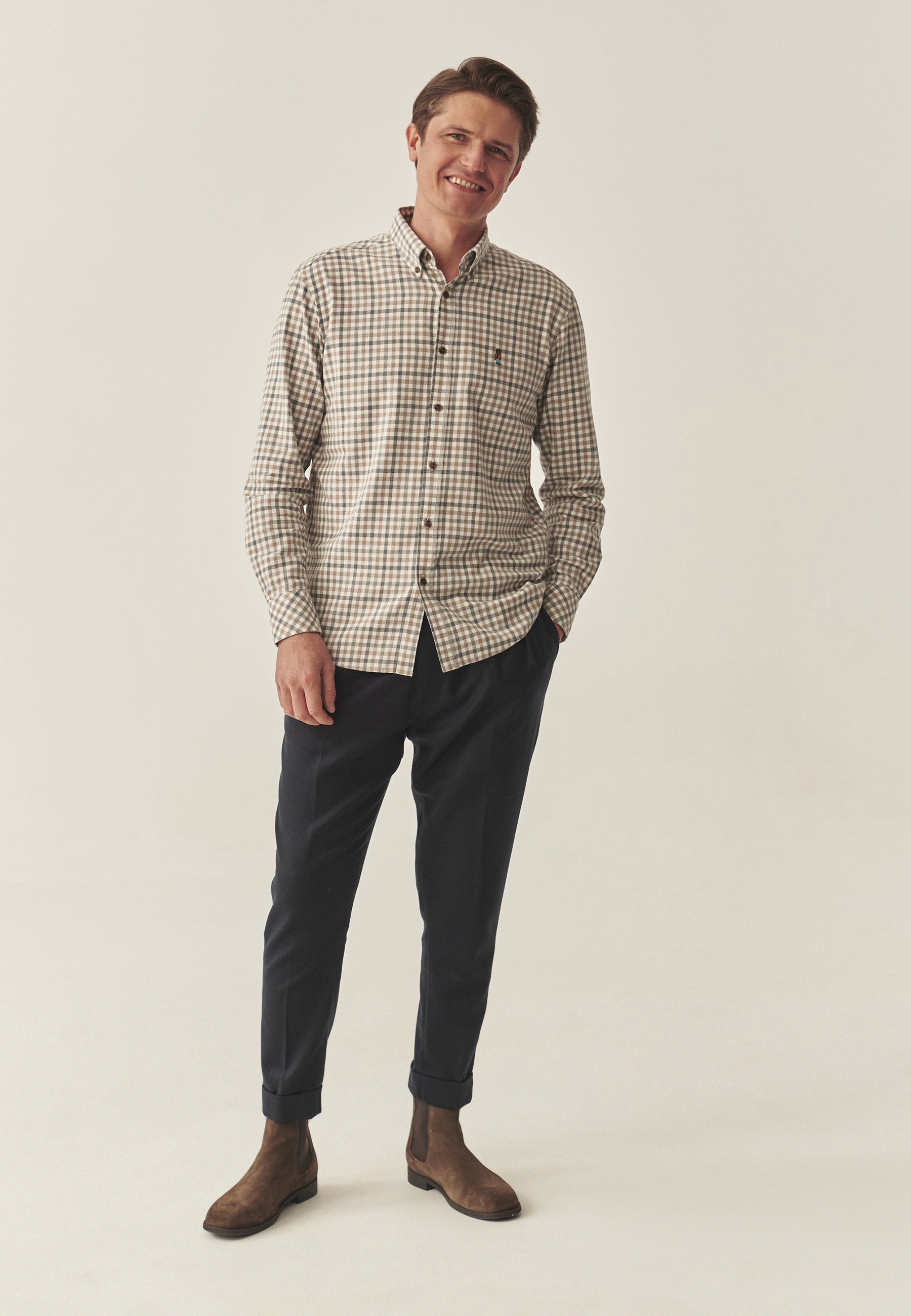 BAWEŁNIANA KOSZULA W KRATĘ - MARCO 4 CLASSIC MULTIKOLOR 2