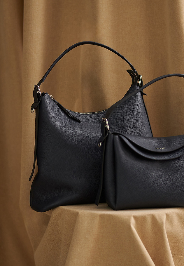 WOMEN'S LEATHER BAG - LUCINDA WOMEN'S LEATHER BAG - LUCINDA NAVY BLUE 1