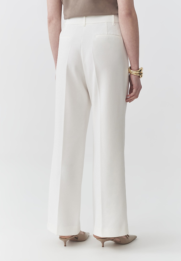WIDE-LEGGED SUIT TROUSERS - ZARIANA 3 WIDE-LEGGED SUIT TROUSERS - ZARIANA 3 ECRU 3
