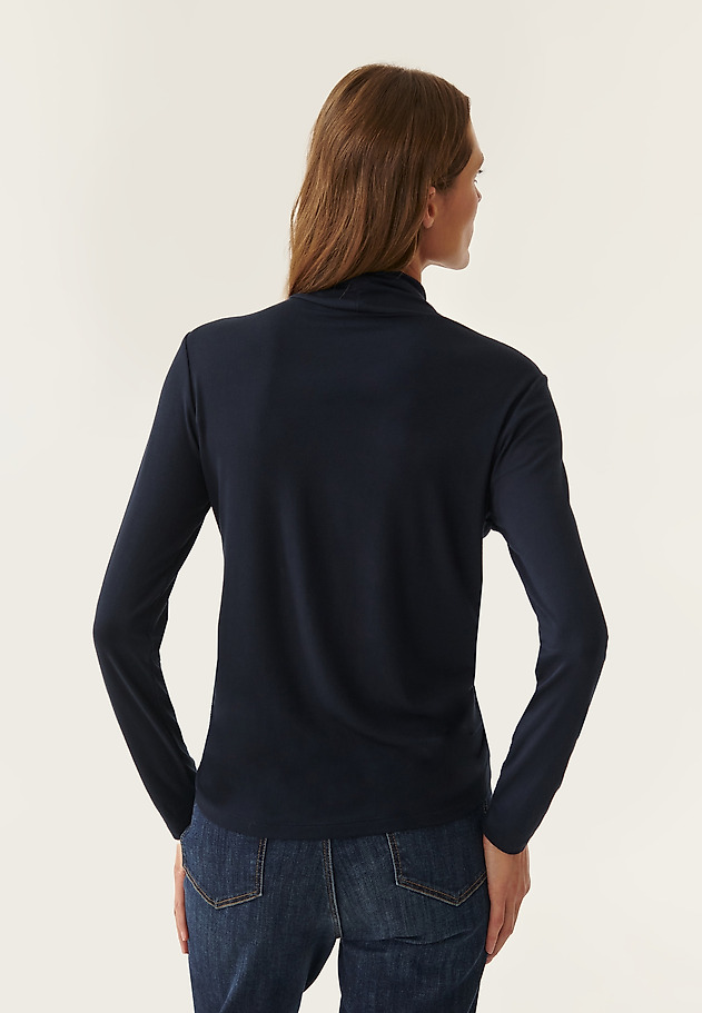 ŽENSKA BLUZA Z ROLOJEM GOLTIKA ŽENSKA BLUZA Z ROLOJEM GOLTIKA TEMNO MODRA 4
