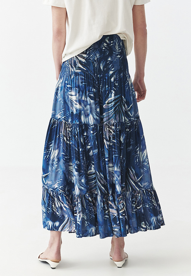 PATTERNED VISCOSE SKIRT - EFIANA PATTERNED VISCOSE SKIRT - EFIANA MULTIKOLOR 4