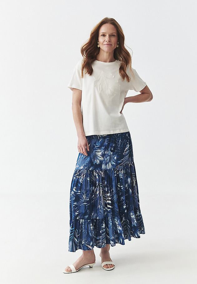 PATTERNED VISCOSE SKIRT - EFIANA PATTERNED VISCOSE SKIRT - EFIANA MULTIKOLOR 2