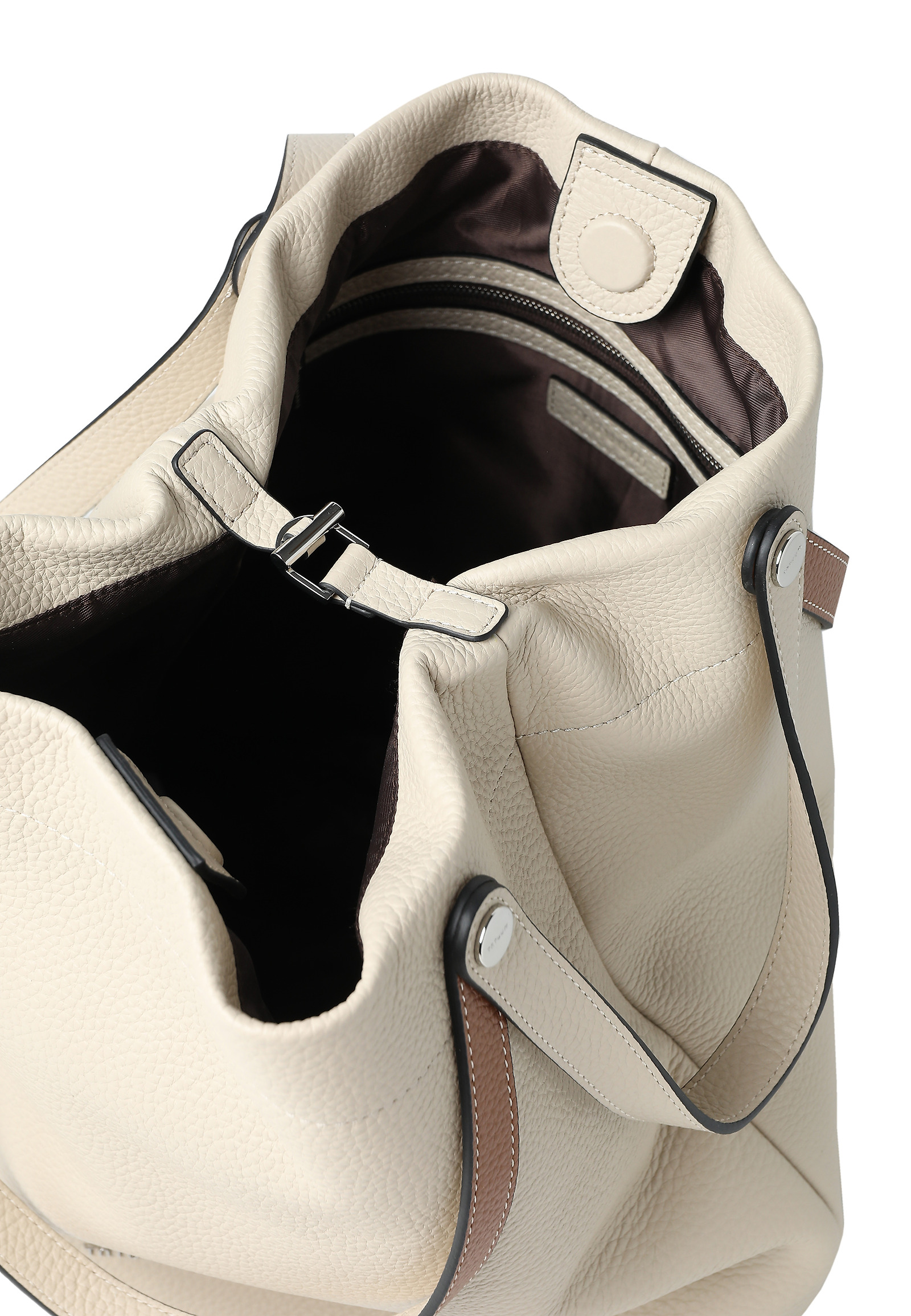 WOMEN'S LEATHER BAG WITH HANDLE- ETERNITY WOMEN'S LEATHER BAG WITH HANDLE- ETERNITY BEIGE 113350
