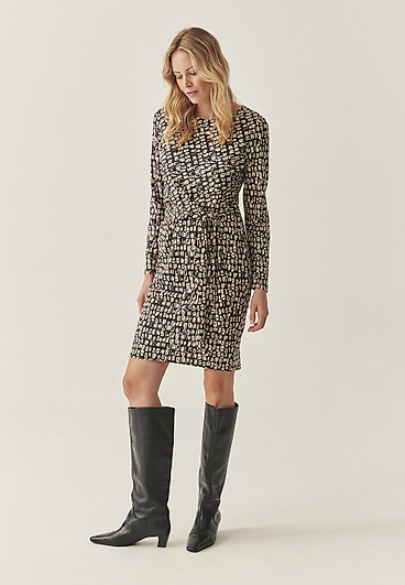 OŁÓWKOWA SUKIENKA Z AUTORSKIM WZOREM - KILIG OŁÓWKOWA SUKIENKA Z AUTORSKIM WZOREM - KILIG