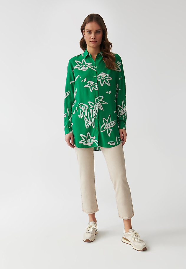 LADIES’ TUNIC SHIRT WITH MODERN FLORAL PRINT - LIBU LADIES’ TUNIC SHIRT WITH MODERN FLORAL PRINT - LIBU MULTIKOLOR 2