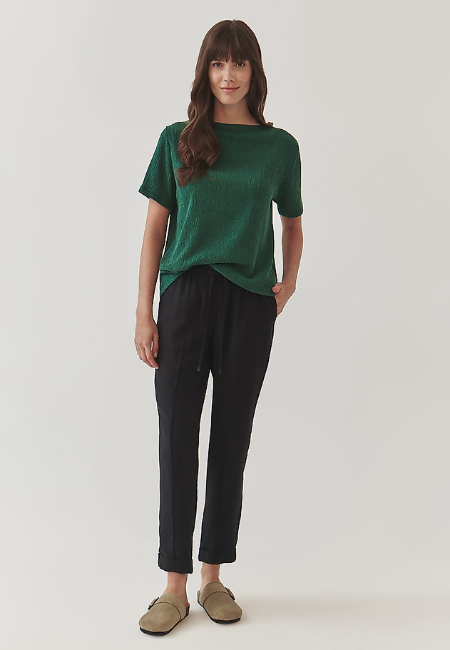 LADIES’ TROUSERS WITH TIED STRINGS - SUMIKO 1 LADIES’ TROUSERS WITH TIED STRINGS - SUMIKO 1 CZARNY 1