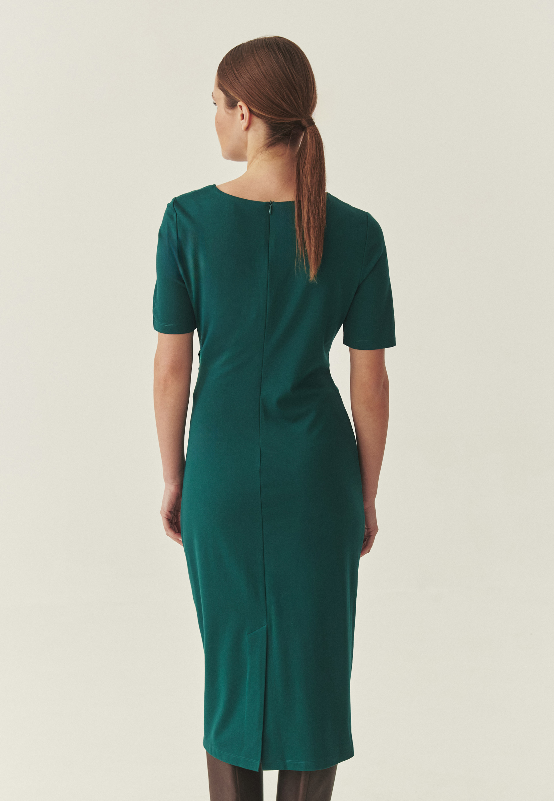 OŁÓWKOWA SUKIENKA Z MARSZCZENIAMI - PRIMROSE 1 ZIELONY 2