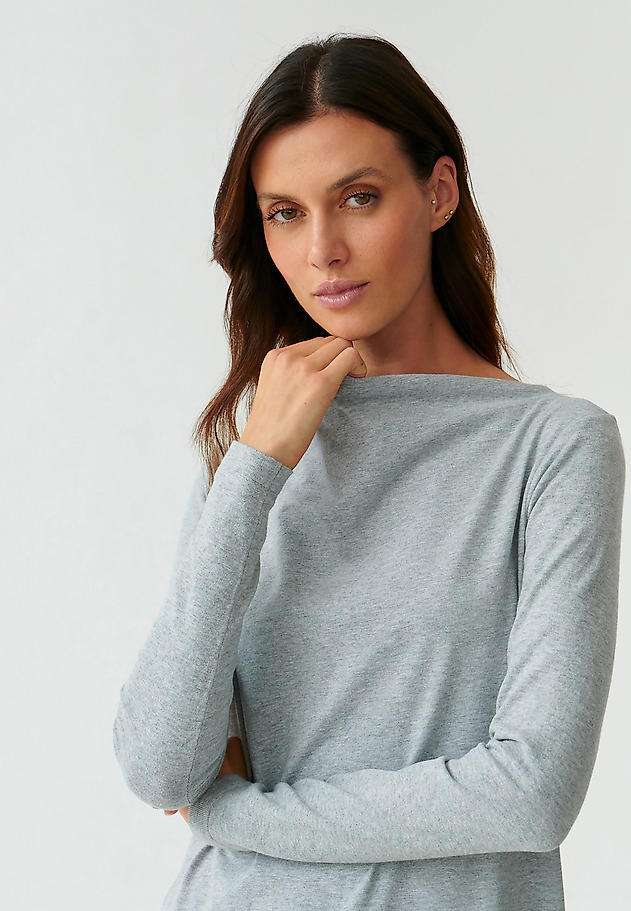 LADIES’ DRESS WITH WATER NECKLINE - AWERIKA LADIES’ DRESS WITH WATER NECKLINE - AWERIKA SZARY 4