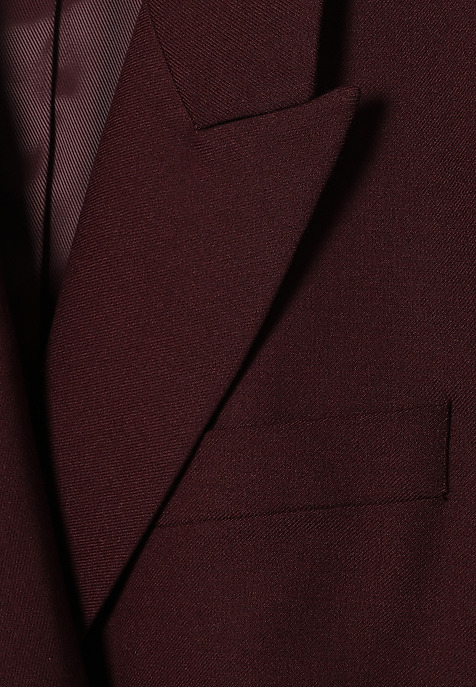 BORDOWY ŻAKIET Z WEŁNĄ - SOHO CZERWONY 2