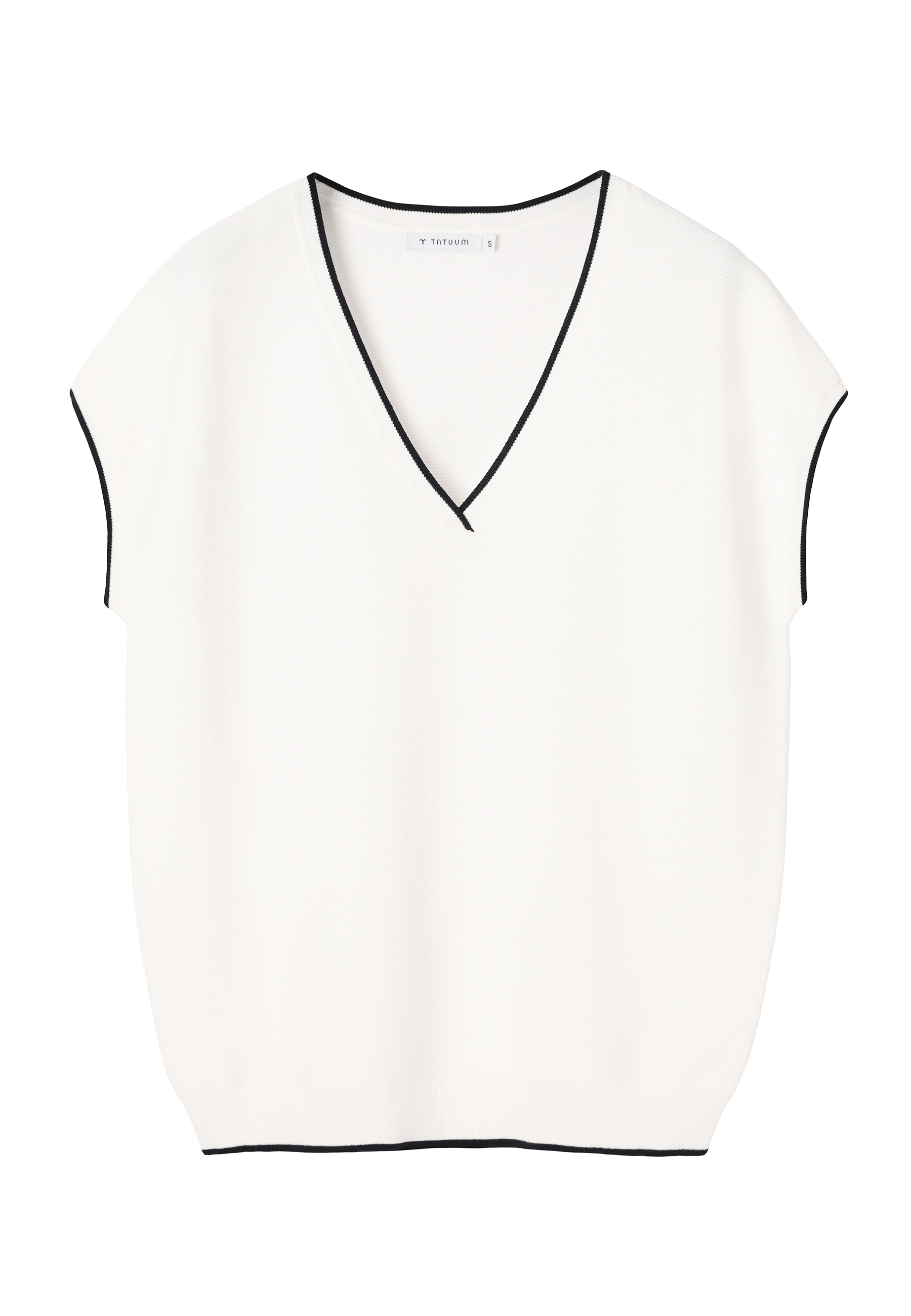 DZIANINOWA BLUZKA Z WISKOZĄ LENZING™ ECOVERO™ - ONEZ ECRU 2