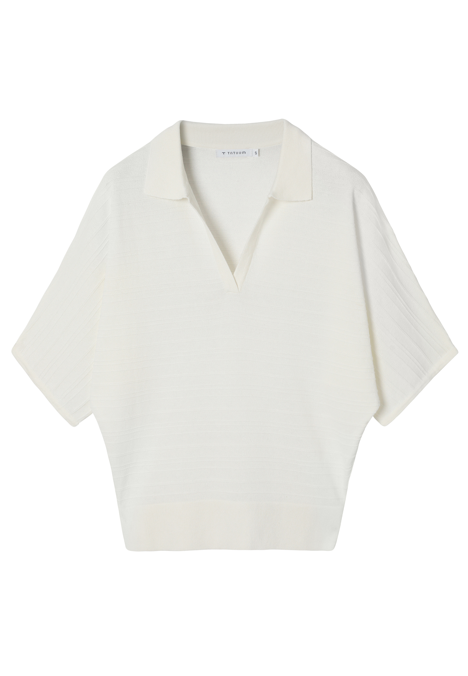 DZIANINOWA BLUZKA Z KOŁNIERZYKIEM - LIVIRI BIAŁY 2