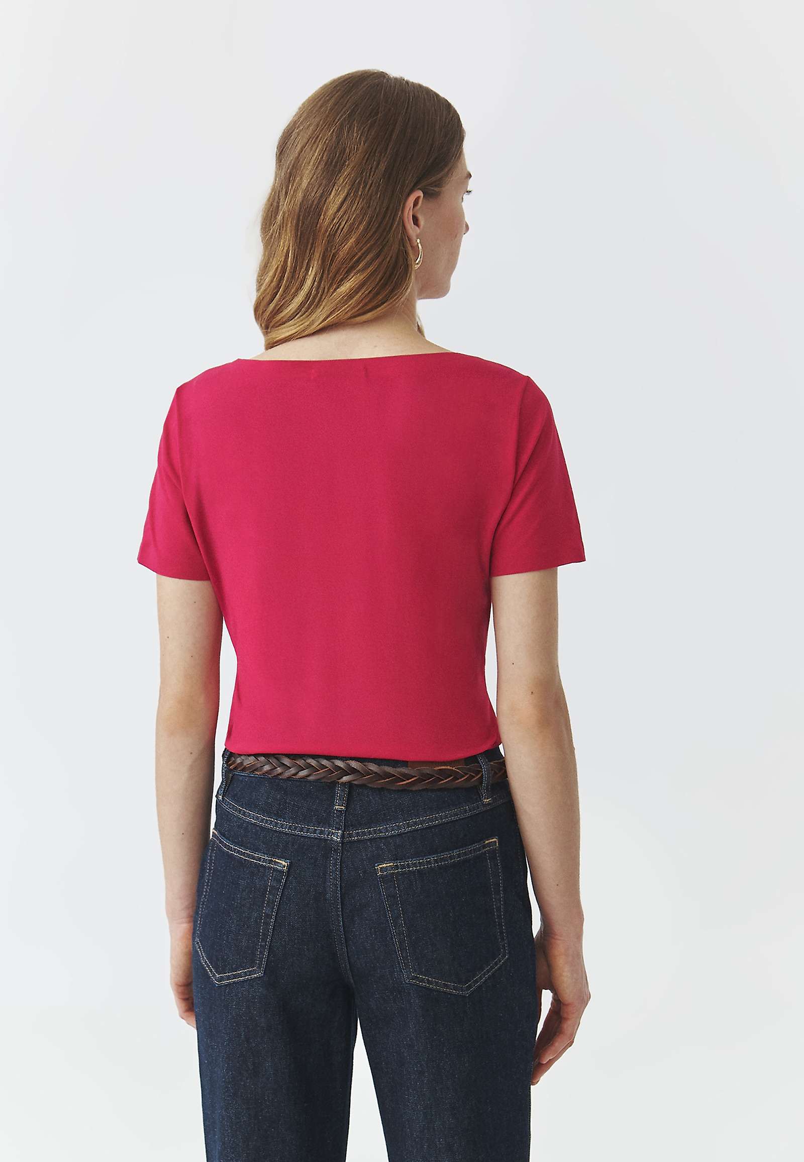KLASIČNA BLUZA S KRATKIMI ROKAVI - MIKAJA KLASIČNA BLUZA S KRATKIMI ROKAVI - MIKAJA RDEČA 107939