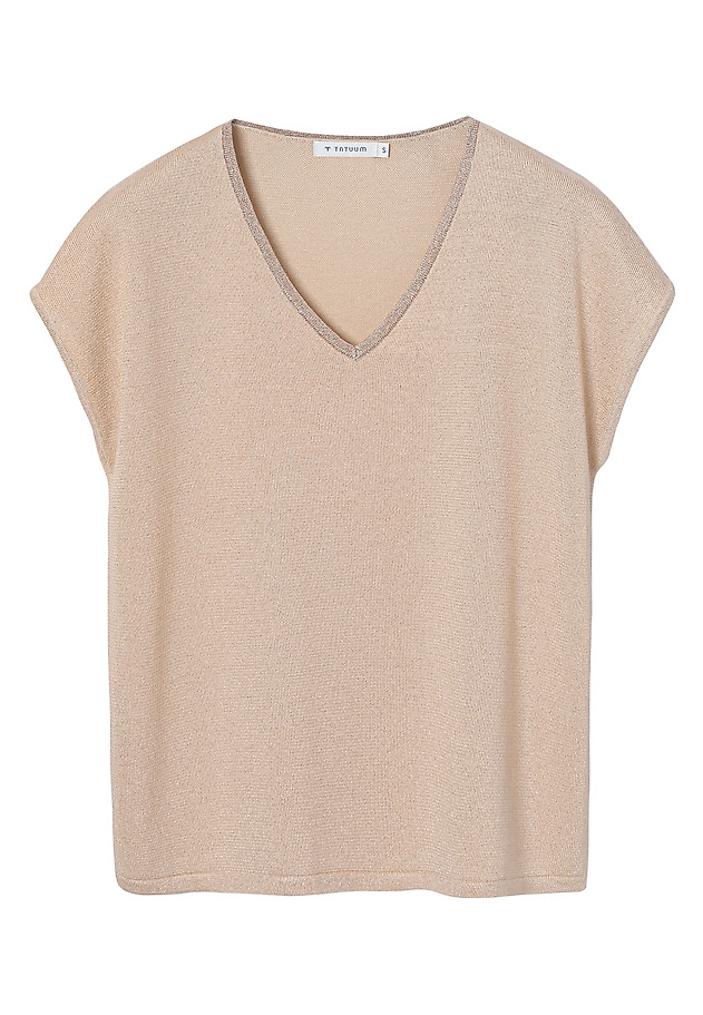 SHINY BLOUSE WITH VISCOSE - FIXI 1 SHINY BLOUSE WITH VISCOSE - FIXI 1 BEIGE 1