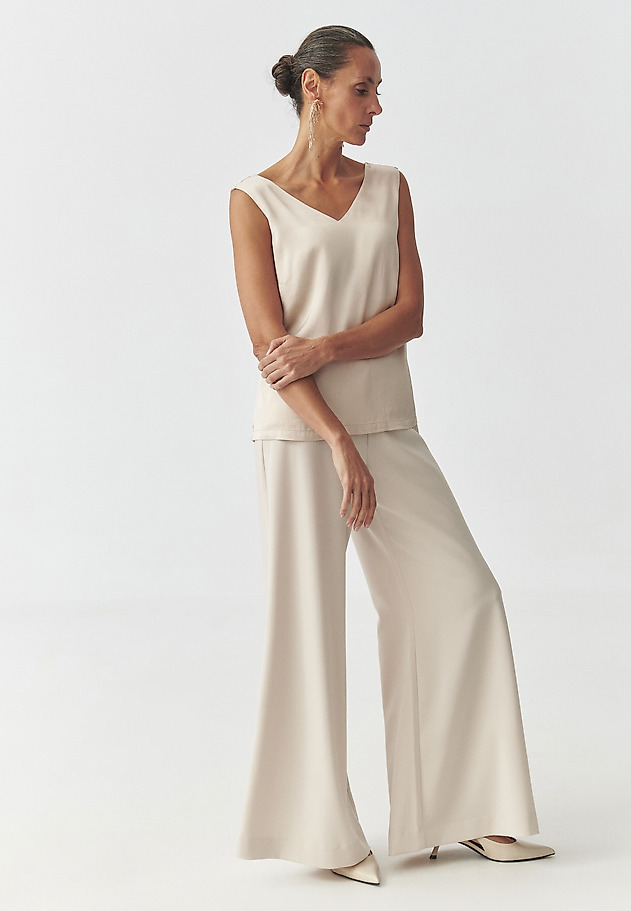 VISCOSE SATIN BLOUSE — SUSENA VISCOSE SATIN BLOUSE — SUSENA BEIGE 5
