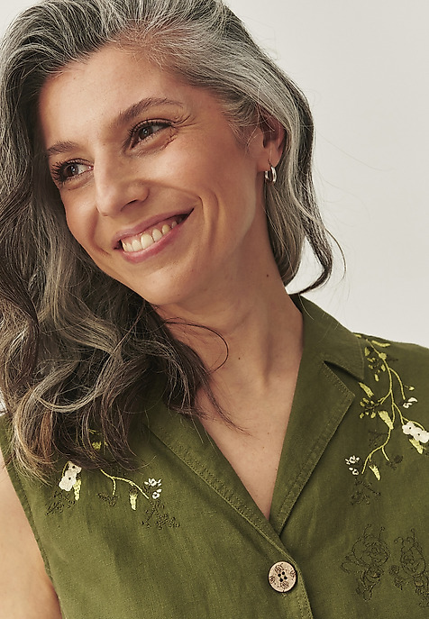 RUKÁVOVÁ ĽANOVÁ SCHMISSERIE - SOFORINA KHAKI 2