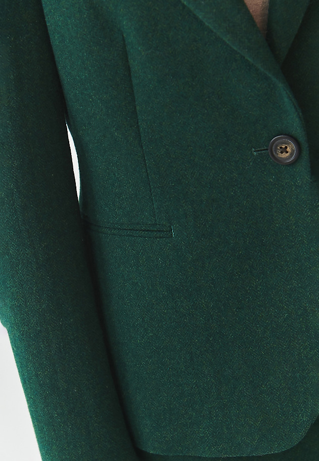 LADIES' HERRINGBONE FABRIC JACKET — AGNES 1 LADIES' HERRINGBONE FABRIC JACKET — AGNES 1 ZIELONY 6