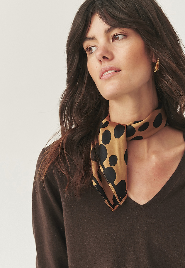 FITTED COTTON JUMPER - VICA FITTED COTTON JUMPER - VICA BROWN 1