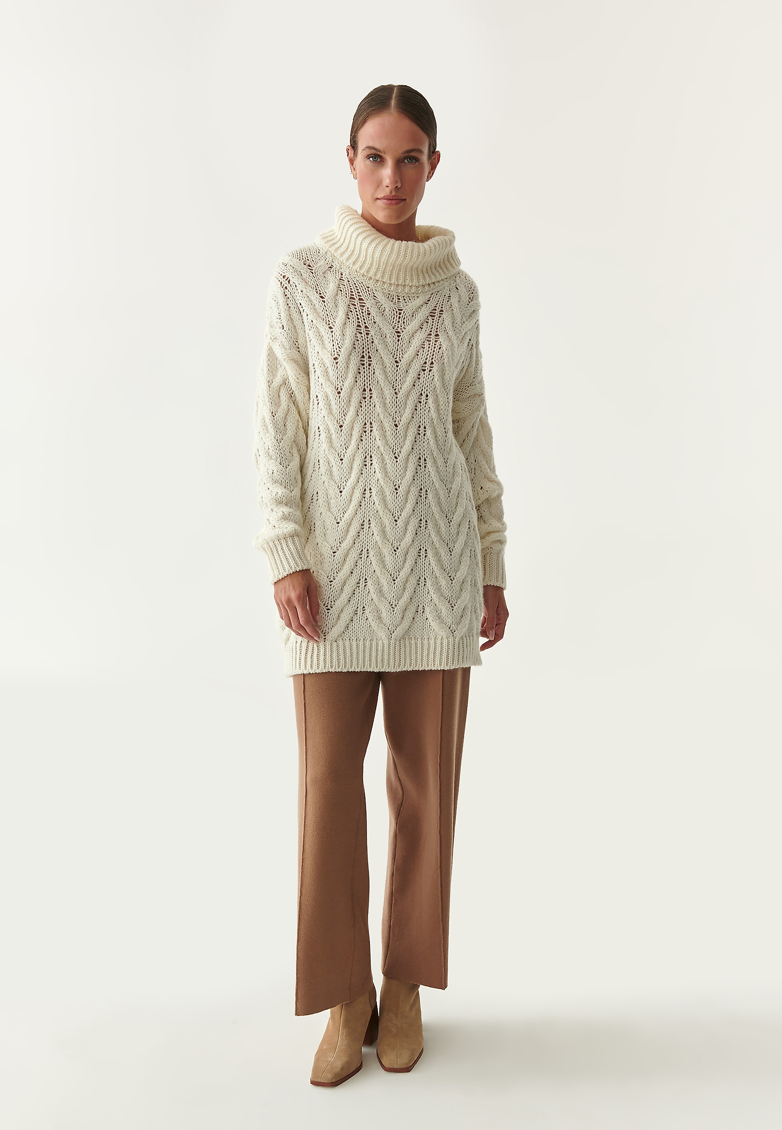 LADIES' KNITTED PANTS BOMIRO LADIES' KNITTED PANTS BOMIRO BEIGE 84612