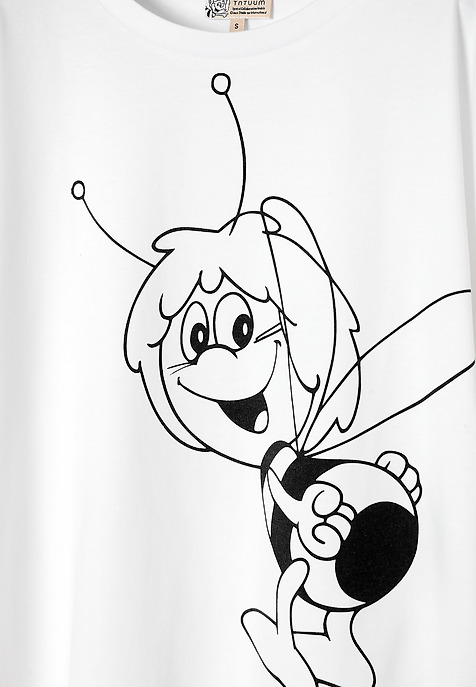 BAWEŁNIANY T-SHIRT Z NADRUKIEM — NILS BIAŁY 2