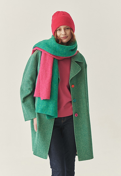 WOOL HERRINGBONE COAT - SEWRO GREEN 2