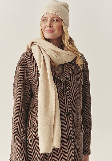 FULARD DIN TRICOT CU LANA - ADIVIN ECRU 2