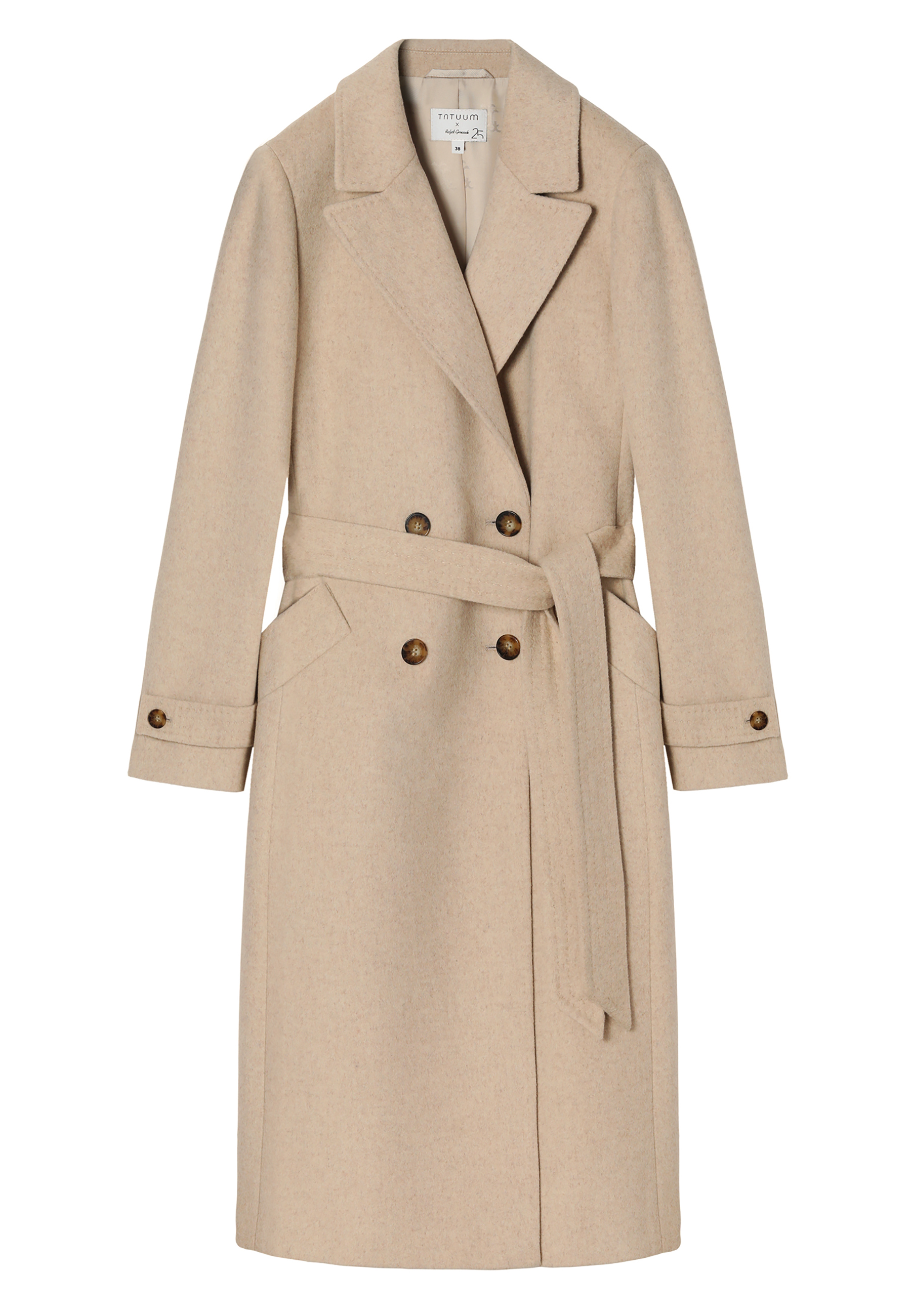 DÁMSKÝ STYLOVÝ KABÁT TEA BÉŽOVÁ 2