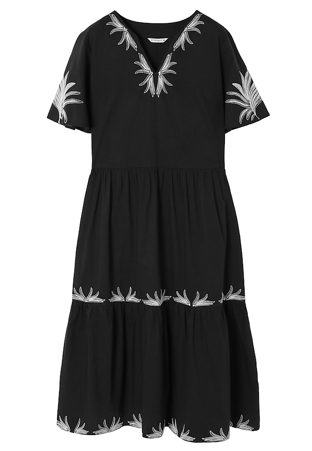 COTTON DRESS WITH EMBROIDERY - AYO COTTON DRESS WITH EMBROIDERY - AYO CZARNY 7