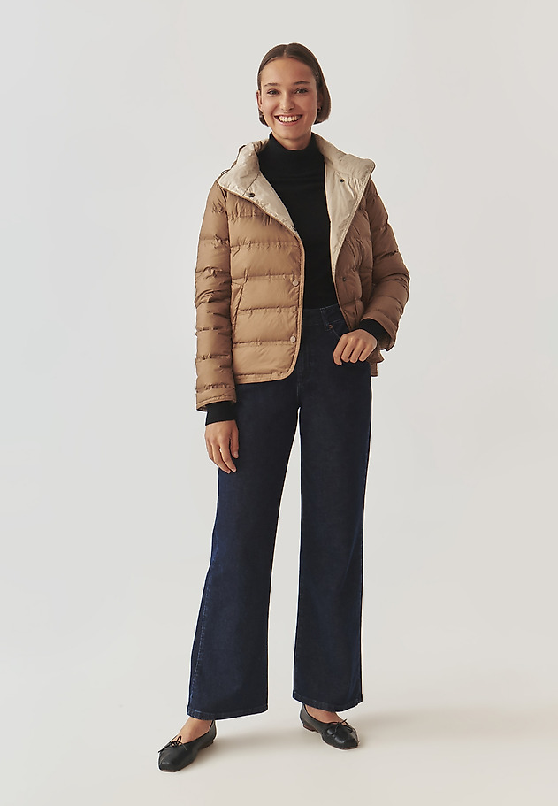 LADIES' PRESS STUDS DOWN JACKET - MARANTINA LADIES' PRESS STUDS DOWN JACKET - MARANTINA BEIGE 2
